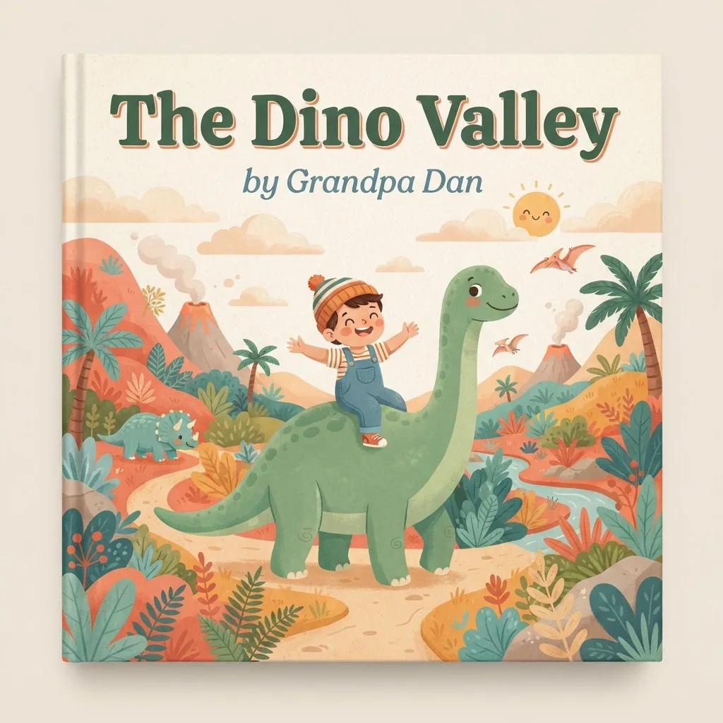 The Dino Valley, a personalized children's book by Grandpa Dan